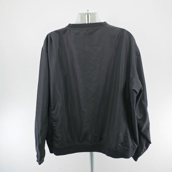 Aquity Black Nylon Trim Windbreaker V-Neck 2XL‎ Jacket Pullover - Picture 6 of 9